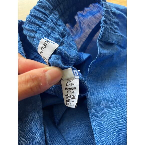 Angela Romano Amalfi 100% Linen High Rise Shorts Size XL - Picture 6 of 6